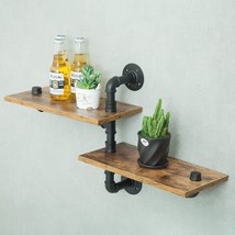 Maikailun 2 Tier Industrial Shelves, Industrial Pipe Shelving, Pipe Corner - £41.55 GBP
