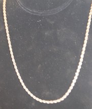Gold Tone Spiral Chain Necklace Jewelry 24&quot; box h - £10.13 GBP