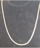 Gold Tone Spiral Chain Necklace Jewelry 24&quot; box h - $12.86