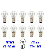 1158 6 Volt 6V Tail Light Brake Stop Turn Signal Lamp Bulbs Box Of 10 - $7.95