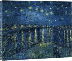 Starry Night Over the Rhone Van Gogh Famous Oil Paintings Reproduction Modern Fr - £26.62 GBP