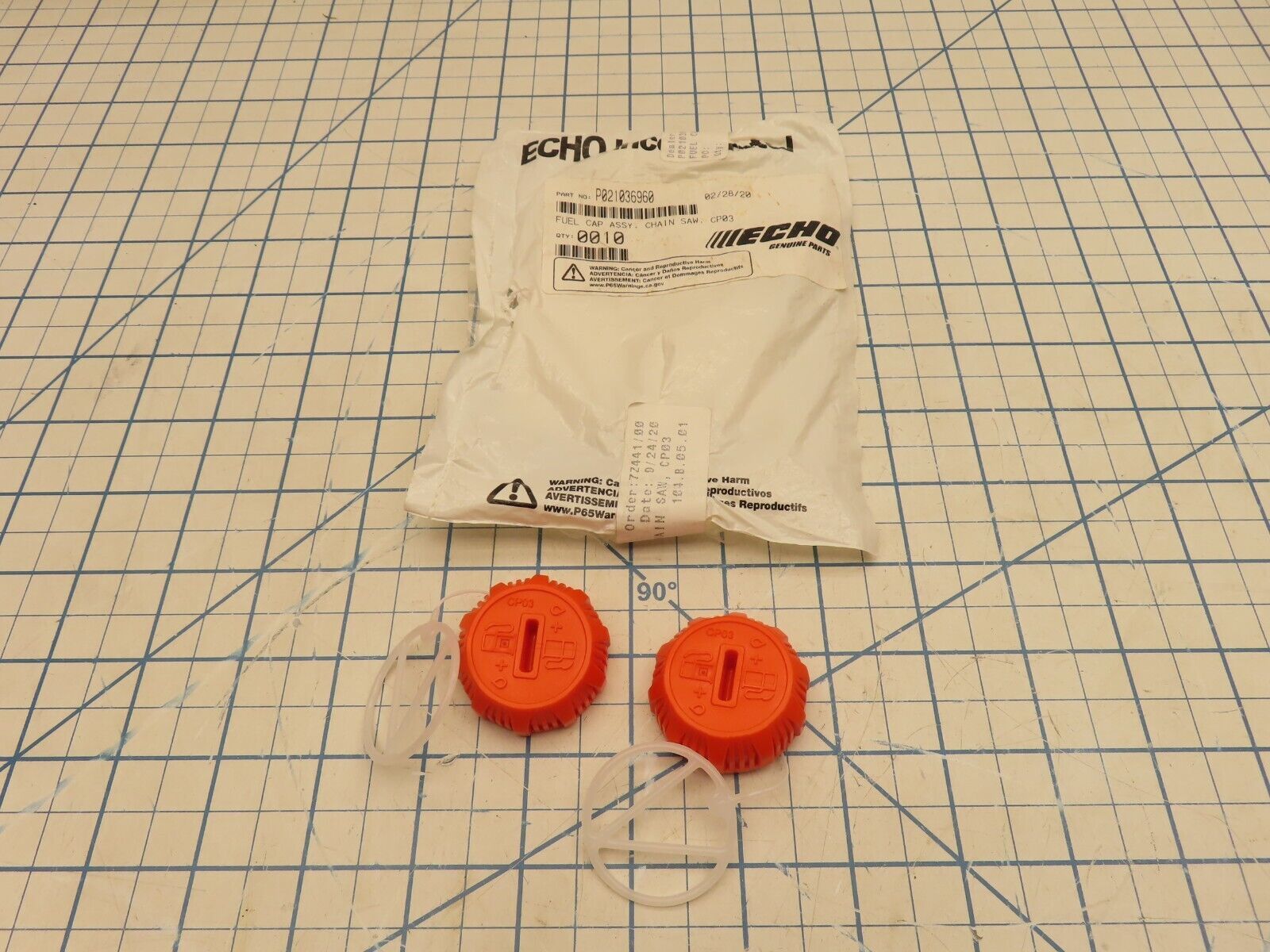 Echo P021036960 Fuel Tank Gas Cap 2 Pack CS-370 CS-400 CS-450 - $15.46