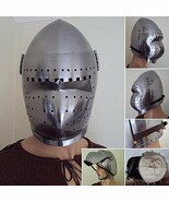 NauticalMart 14th / 15th Century Bascinet Helmet With Visor - $5,703.29 MXN