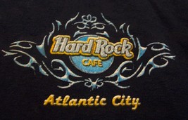 Vintage HARD ROCK CAFE ATLANTIC CITY  T-Shirt Mens Large Navy Blue Guitar - $19.80