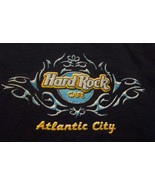 Vintage HARD ROCK CAFE ATLANTIC CITY  T-Shirt Mens Large Navy Blue Guitar - $27.08 CAD