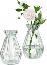 Mygift Small Glass Bud Vase, 5 Inch Decorative Flower Vases, Mini, Set Of 2 - £28.43 GBP