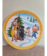 Vintage McDonalds, Ronald McDonald, Hamburglar, Big Mac, Winter Plate 1977 - $15.32