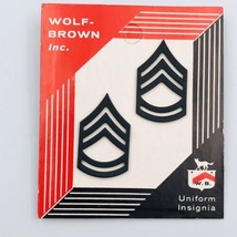 Vintage Wolf-Brown Inc Uniform Insignia Sergeant First Class 2 Pins Badge - £4.65 GBP