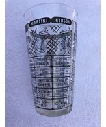 VINTAGE IRVINWARE COCKTAIL GLASS WITH 7 DRINK MIX RECIPES - $176.33 MXN