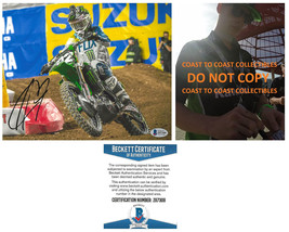 Adam Cianciarulo Supercross Motocross signed 8x10 photo proof Beckett.au... - £83.85 GBP