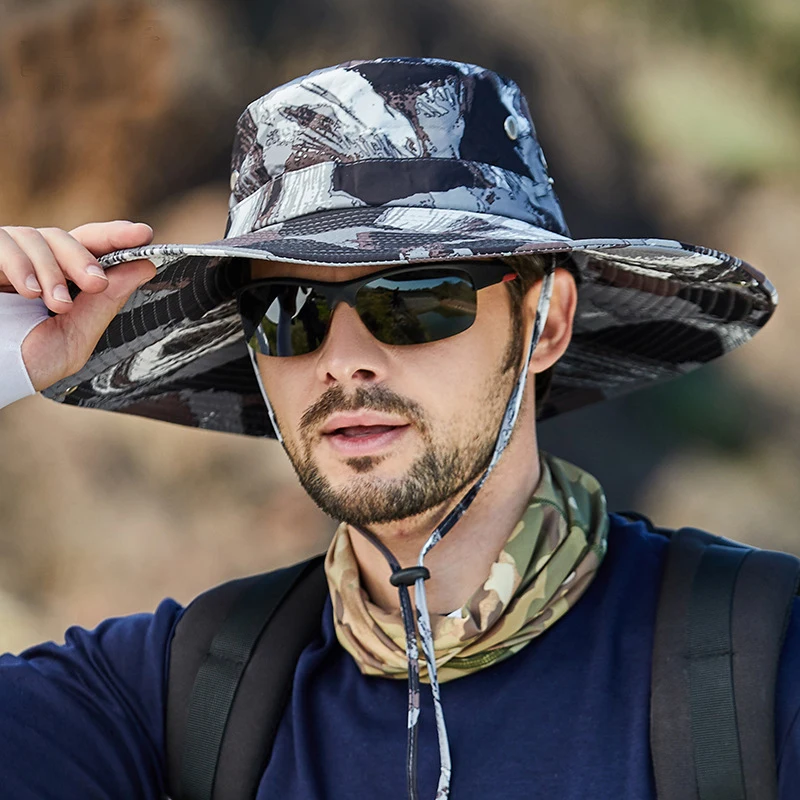 Panama Men&#39;s Fashion Outdoor Mountaineering Fishing Bucket hat Sunshade - £12.97 GBP