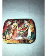 Minature Sewing Tin Colonial Scene - £10.38 GBP
