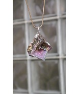 Bismuth crystal pendant with silverplated bail - €20,03 EUR