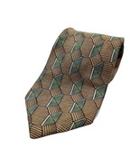 Croft &amp; Barrow Gold Blue Silk Tie Necktie FLAW - £1.95 GBP