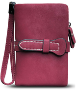 Women&#39;s Small Bifold PU Leather Wallet Rfid Blocking, Wristlet  - £27.76 GBP