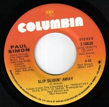 Paul Simon Slip Slidin Away 45 rpm Something So Right Canadian Pressing - £5.51 GBP