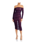 Bronx And Banco Women&#39;s Maya Burgundy Midi Dress L US 8 Retail $650 B4HP - £251.68 GBP