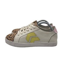 Dolce Vita Zaga Leather Trainers Shoes Cow Hair Fur White Low Casual Wom... - £56.92 GBP