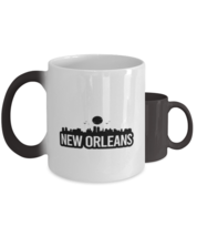 New Orleans Bold Skyline,  Heat Sensitive Color Changing Coffee Mug, Magic  - $24.99