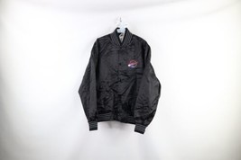 Vtg 80s Men L Spell Out Arizonas Best Country KNIX Radio Satin Bomber Jacket USA - £53.43 GBP