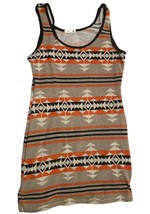 Tribal Print Juniors Bodycon Dress Size Large - £7.77 GBP