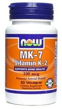 Now Foods MK-7 Vitamin K-2 100 mcg 60 Veg Capsules-3 Pack - £33.49 GBP