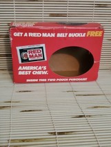 Vintage 1988 - EMPTY Red Man Chew Box For Brass Belt Buckle - Rare - $12.99