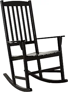 Bentley Outdoor Porch Rocking Chair For Patio Furniture, , Black - £194.47 GBP