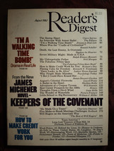 Readers Digest August 1980 James Michener Anwar Sadat Daphne Du Maurier   - £6.40 GBP