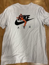 Nike T Shirt Mens Medium Inflatable Air Man Short Sleeve White Adult - £11.84 GBP