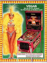 1990 Gottlieb Vegas Pinball Flyer – Original Promo Sheet 8.5″×11″ Double... - $7.28