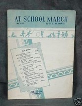 At School March The Merry Widow Valse by Franz Lehar 1922 Sheet Music - £1.18 GBP