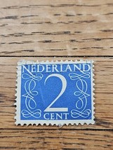 Netherlands Stamp Blue 2c Used 283 - $18.45 MXN