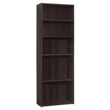 71" Cappuccino Wood Adjustable Bookcase - $5,061.34 MXN