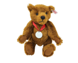 STEIFF 420351 DARK BROWN JOINTED MESSE LEIPZIG TEDDY BEAR STUFFED ANIMAL... - $66.50