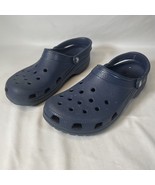 Crocs Classic Rubber Clogs Slip On Waterproof Mens 10 Womens 12 Navy Blue - £14.62 GBP