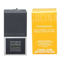 Cucina Sanguinelli Orange &amp; Fennel Diffuser Refill 25 ml and Grey Plug Set - £17.35 GBP