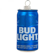 Bud Light Can Glass Ornament Blue - £16.02 GBP