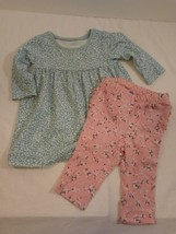 2 Piece Old Navy Girl&#39;s Toddler Floral Shirt and Leggings Size: 3-6 months - £7.74 GBP