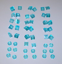 48 Used Lego Translucent Light Blue 1 x 1 Tile Slope 54200 - 98138  - £7.68 GBP