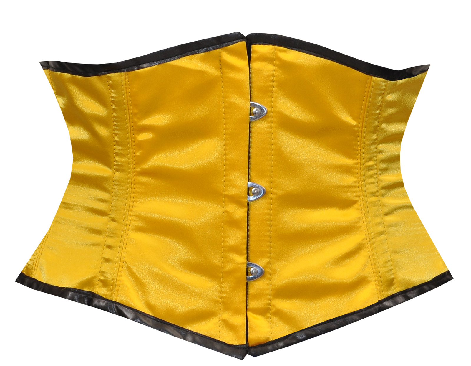 Primary image for Mini waspie full steel planer boned waistbust yellow satin sexy