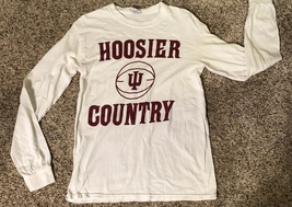Gildan Long Sleeve T-Shirt Hoosier Country White Size Adult Small - $8.86