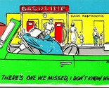 Comic Highway Humor Restrooms Stop Artist Signed Frye Chrome Postcard D11 - $7.87