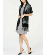 INC International Concepts Ombre Floral Velvet Wrap Black One Size - MSR... - £11.76 GBP