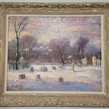 Paul Burkle Texas winter landscape of Cemetary - £443.48 GBP