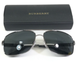 Burberry Sunglasses B 3074 1003/87 Black Gunmetal Aviators Nova Check 63... - $111.98