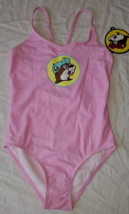 BUC-EE&#39;S Girl&#39;s 1 Piece Swim Suit Youth Medium Buc-ee The Beaver Pink New - £15.21 GBP