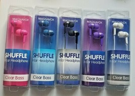 2 Magnavox Shuffle MHP4850 Clear Base in Ear Silicone Earbuds Pick Color(s) - $8.95