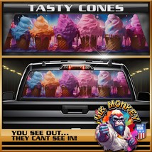 Tasty Cones - Truck Back Window Graphics - Customizable - $55.12+