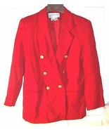 Fundamental Things Red Wool Suit Jacket Blazer Suit Jackets Petites Sz 10 - £28.30 GBP